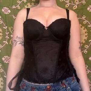 Coquette lace corset bustier